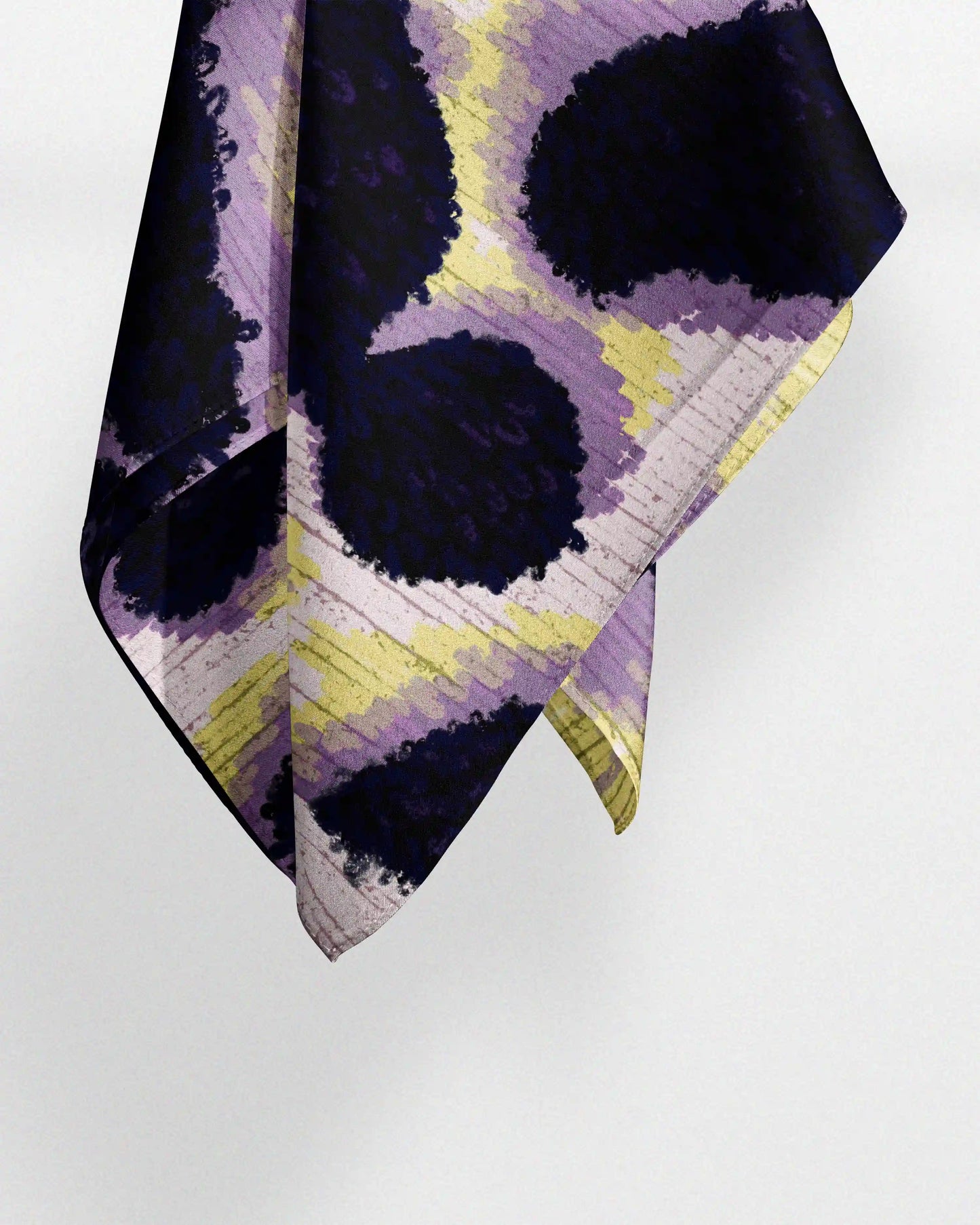 ABSTRACT COWHIDE BANDANA LAVENDER PURPLE