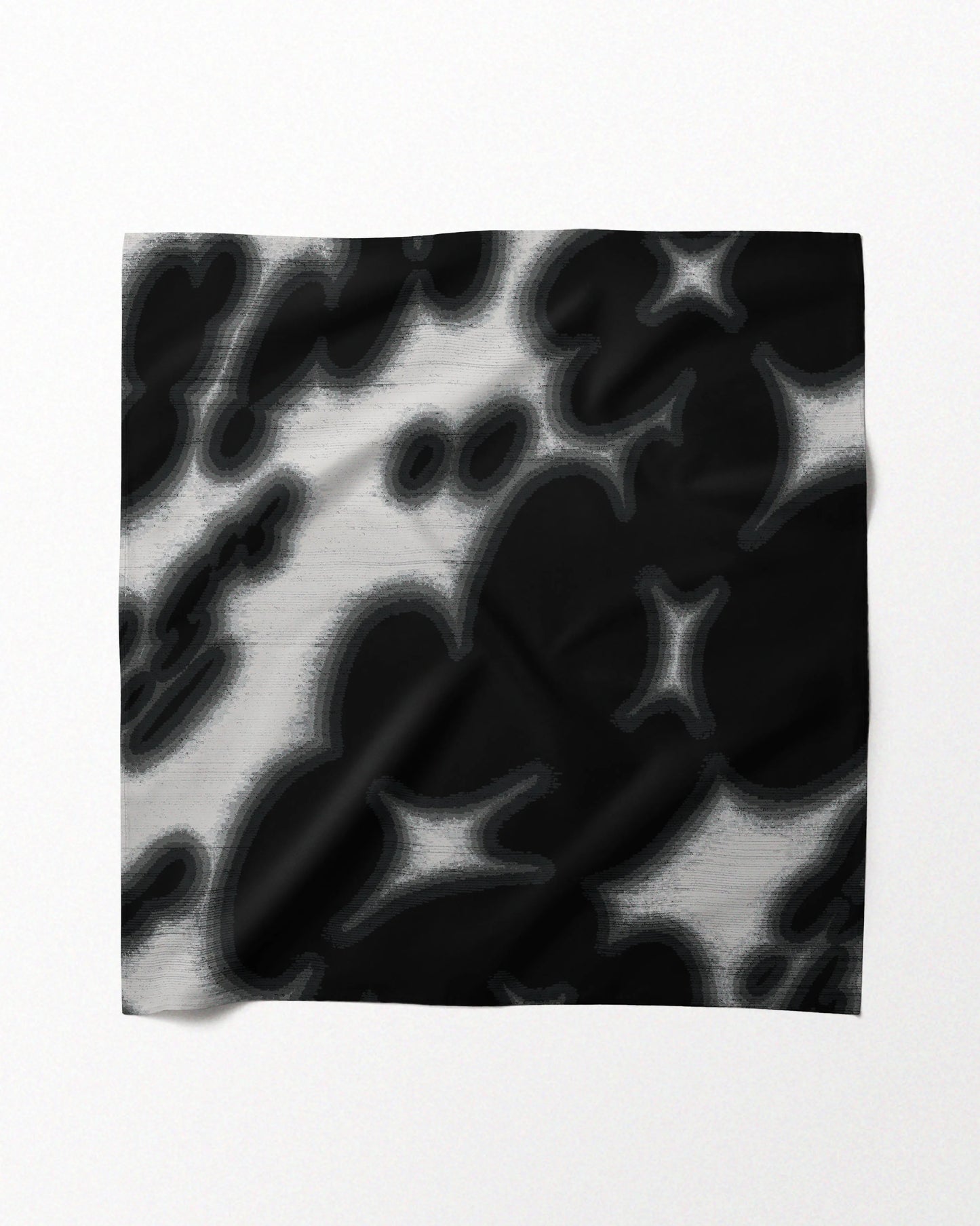 FLORAL BANDANA BLACK & OFF-WHITE