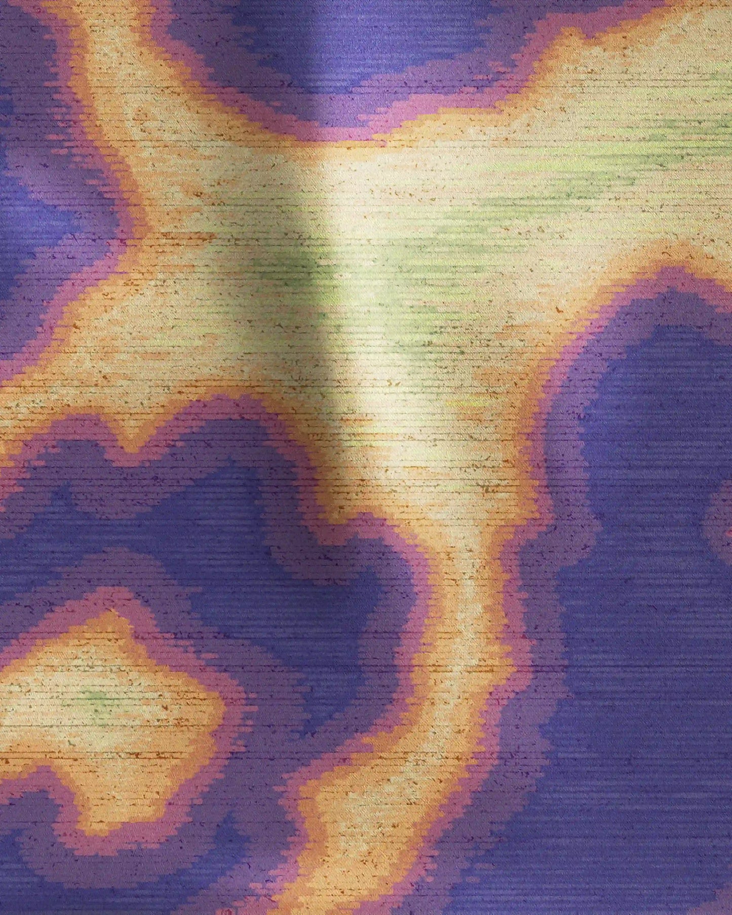 FLORAL COWHIDE BANDANA PURPLE & GREEN