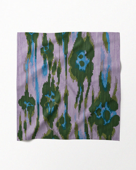 LEOPARD BANDANA PURPLE & FOREST GREEN