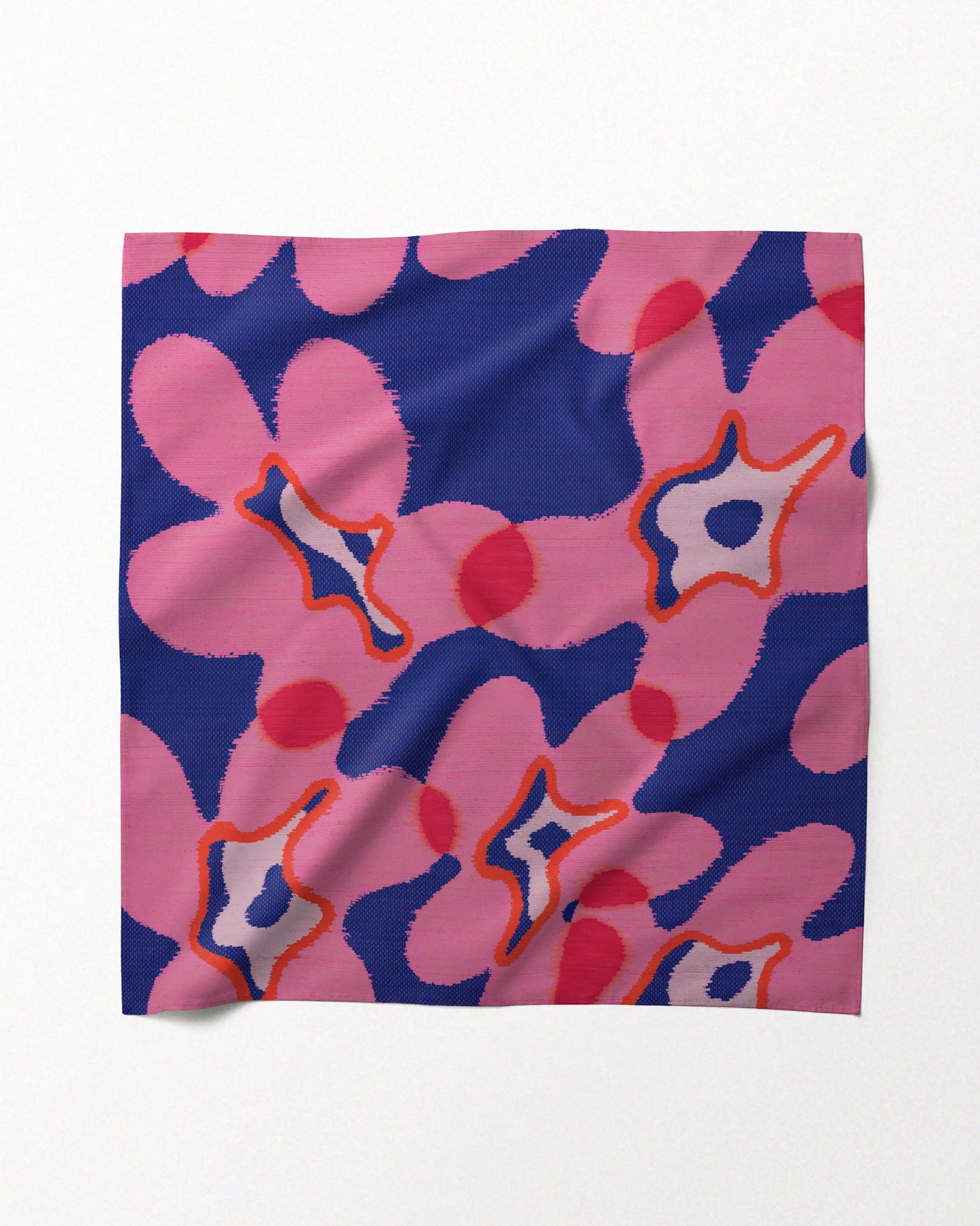 FLORAL BANDANA CHARM PINK & INDIGO