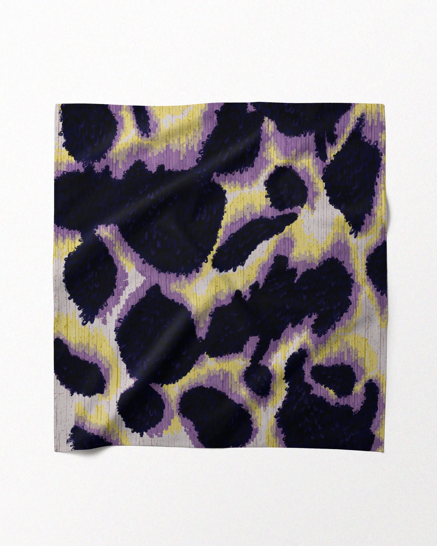 ABSTRACT COWHIDE BANDANA LAVENDER PURPLE