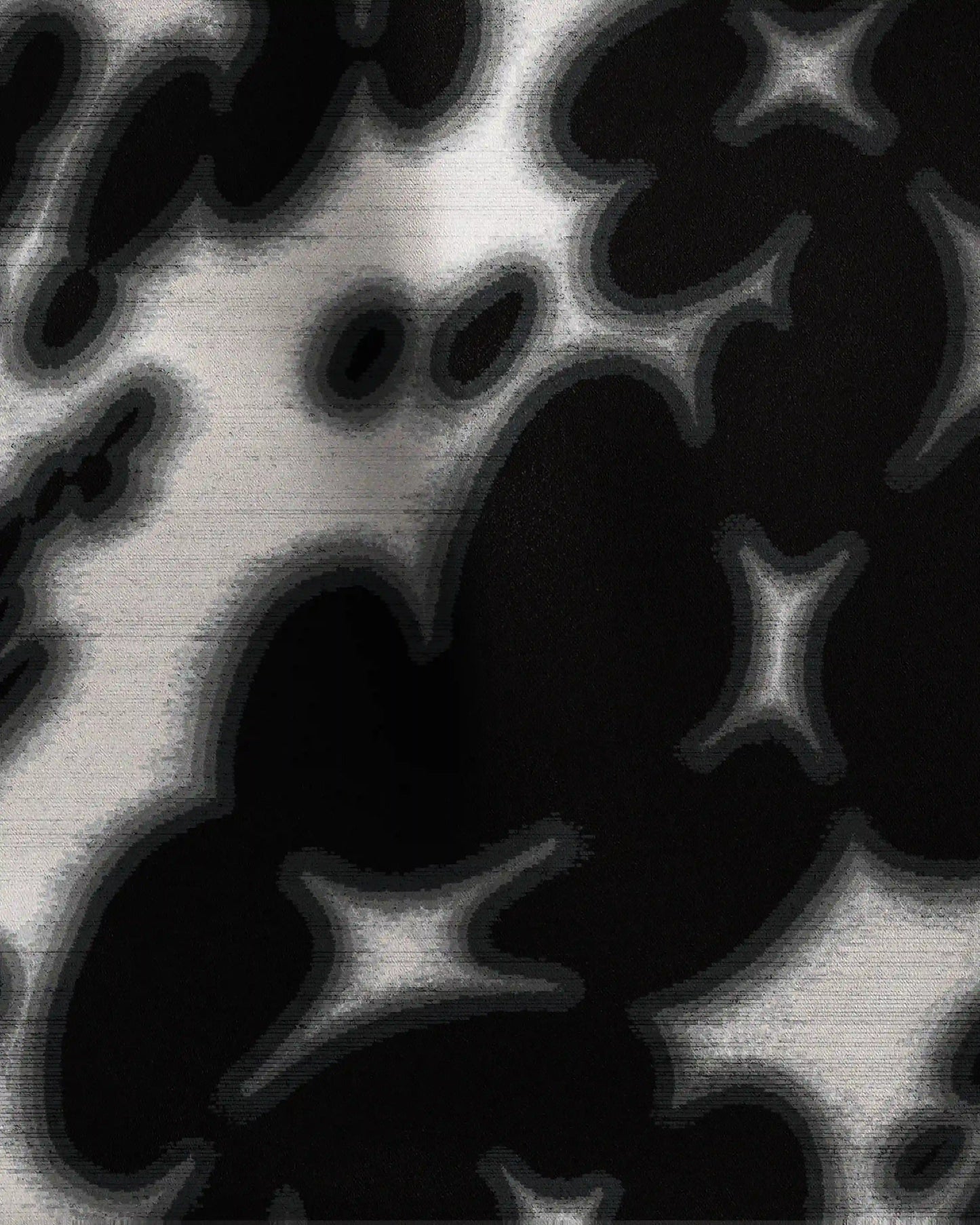 FLORAL BANDANA BLACK & OFF-WHITE