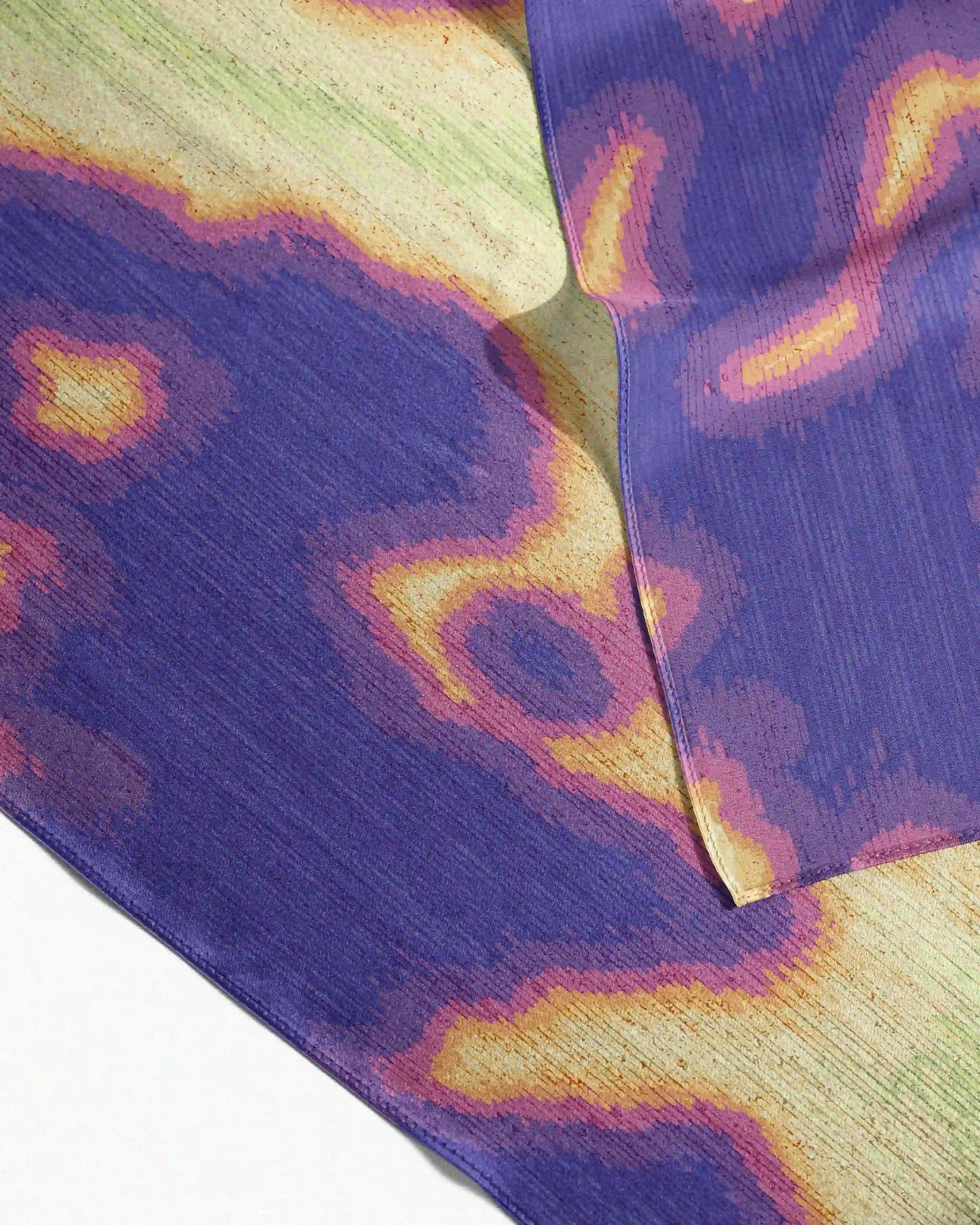 FLORAL COWHIDE BANDANA PURPLE & GREEN