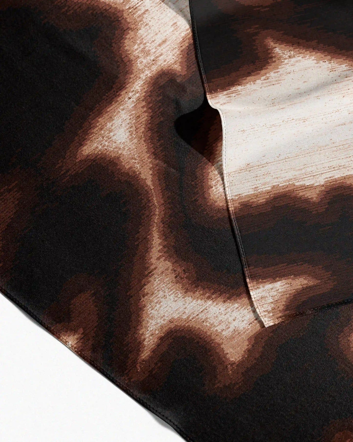 FLORAL COWHIDE BANDANA BROWN & CREAM WHITE